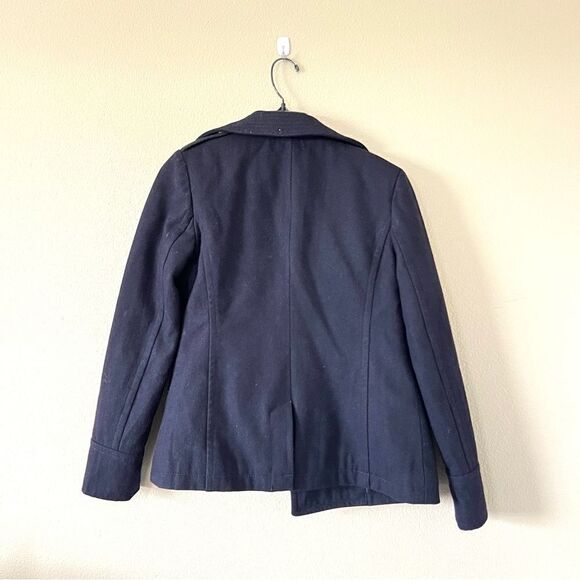 American Eagle Navy Wool Blend Academia Peacoat - Picture 6 of 6